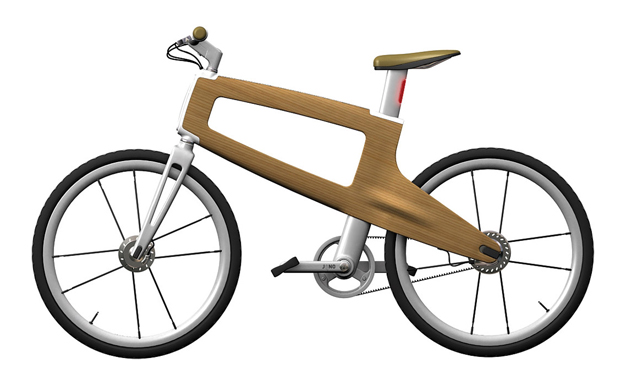 Velo urbain en bois concept