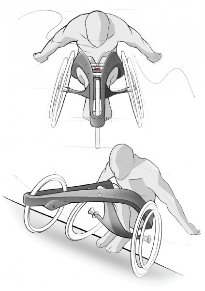 Wheelchair design sketch