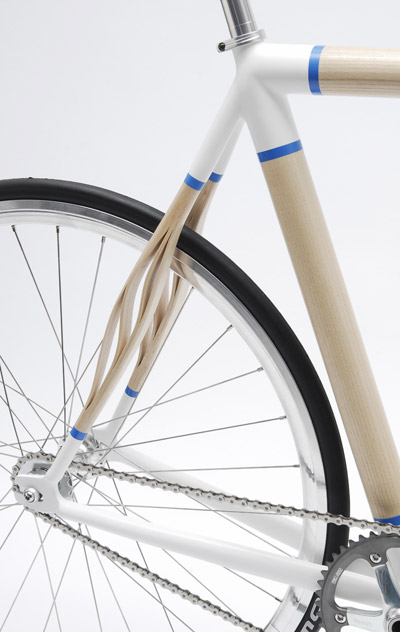 Wood and metal bike frame