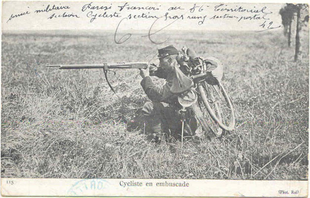 Chasseur cycliste avec velo Gerard