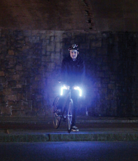 Guidon lumineux a LEDs pour velo