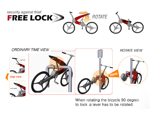 Velo au cadre antivol