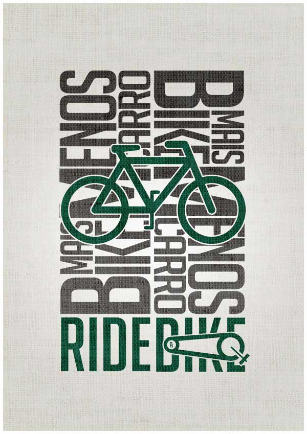 Graphisme velo typographie