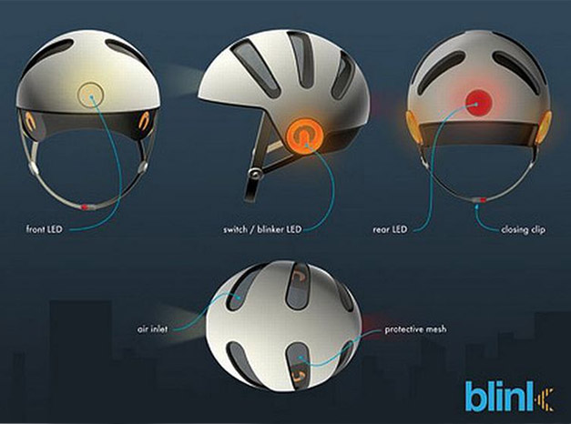 Casque cycliste a LEDs