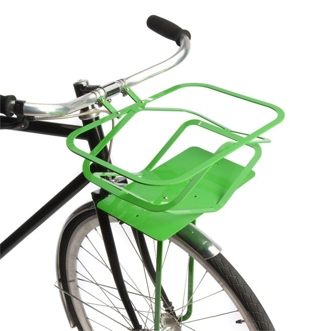 Panier velo pratique vert