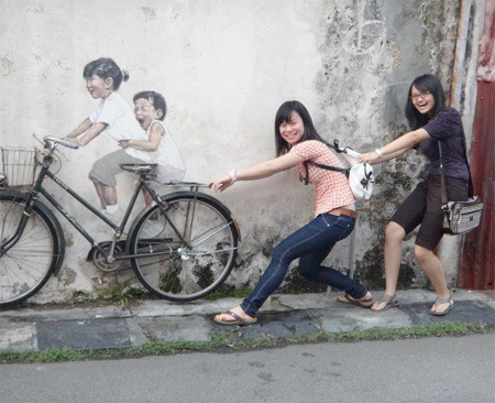 Bicycle street art