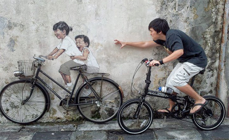 Street art par Ernest Zacharevic