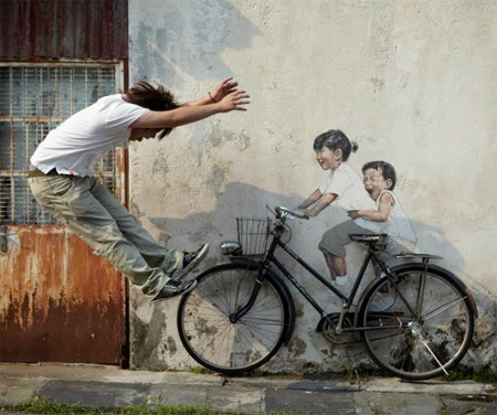 Street art velo