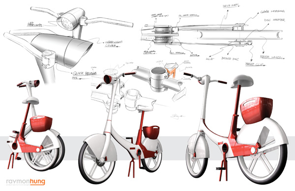 Folding woman bike concept