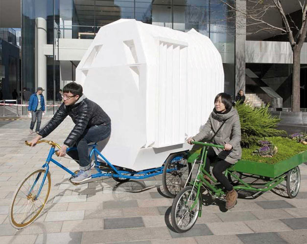 Maison velo transportable