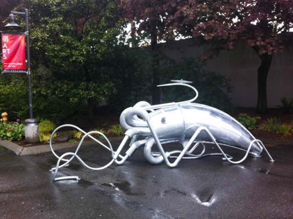 Strange bicycle rack