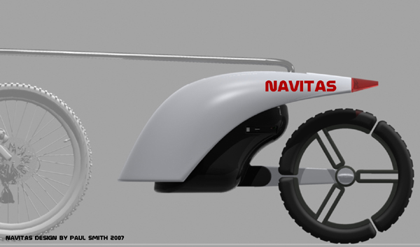 Navitas, remorque velo generatrice d'energie electrique