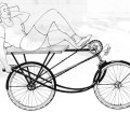 Jacques Carelman et sa bicyclette de repos
