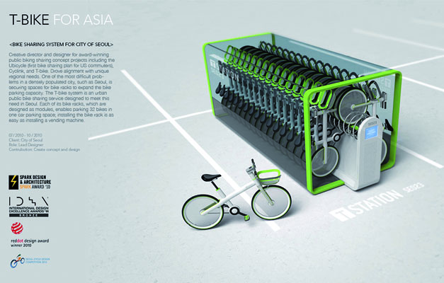 TBike sharing system by designer Jung Tak