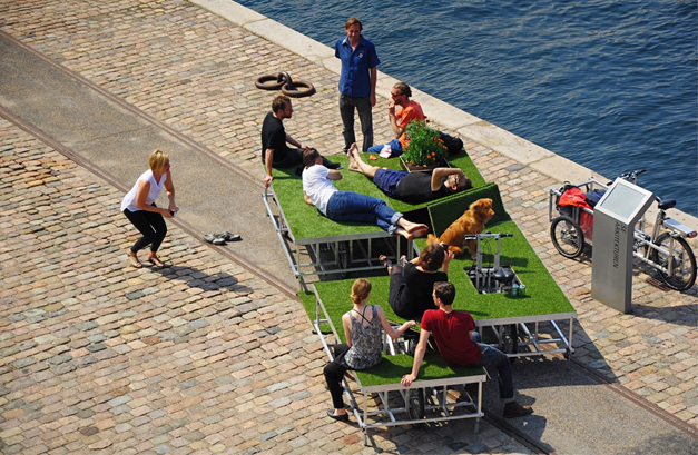 Parkcycle swarm mobile urban parks by Rebar Group and N55