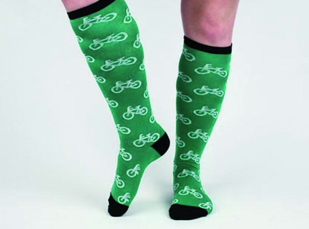 Chaussettes velo vertes