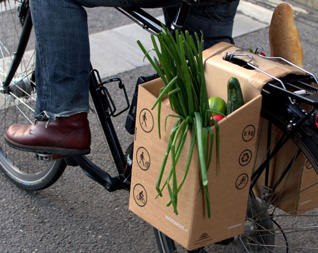 Panier velo en carton