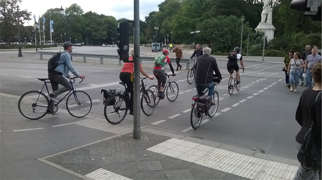 Amenagements cyclables a Berlin