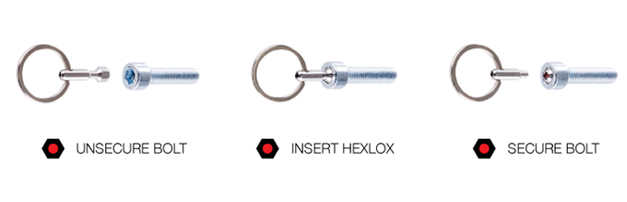 Hexlox, bicycle bolt anti theft