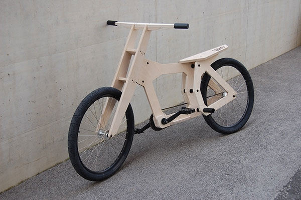 Velo en bois usinage CNC