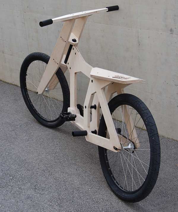 Woody, velo en bois pour fablab