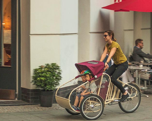 Transport enfants en velo cargo