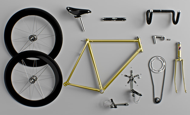 Fixie en pieces detachees