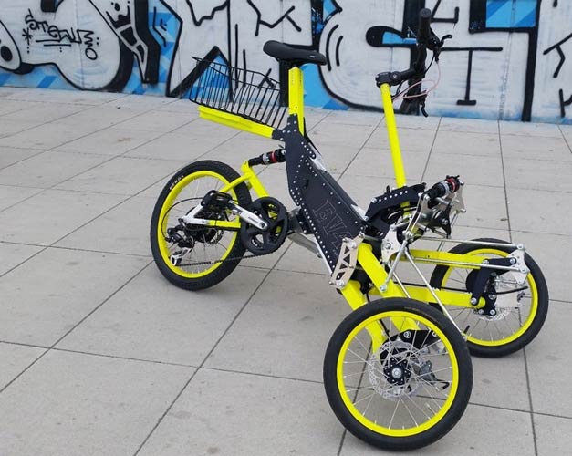 Tilting tricycle bike