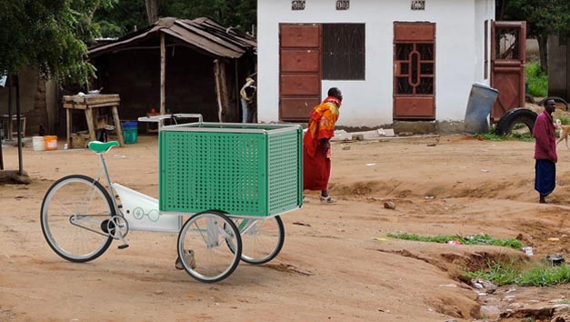 Velo cargo electrique en Afrique