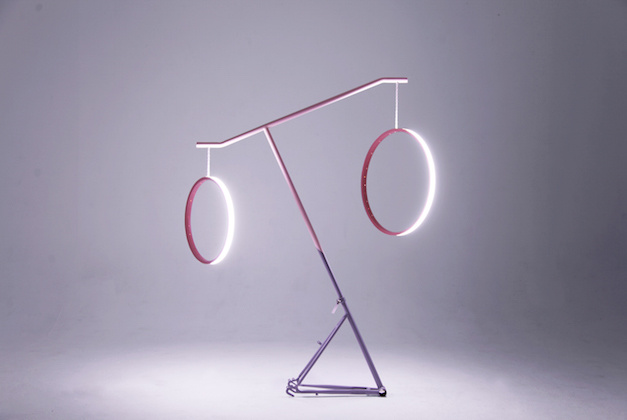 Luminaire velo upcycling