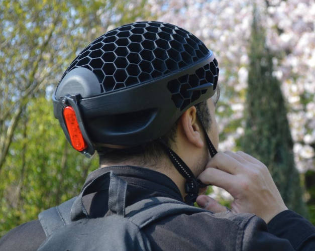 Casque vélo urbain TORCH avec LED intégrées avant et arrière - jaune